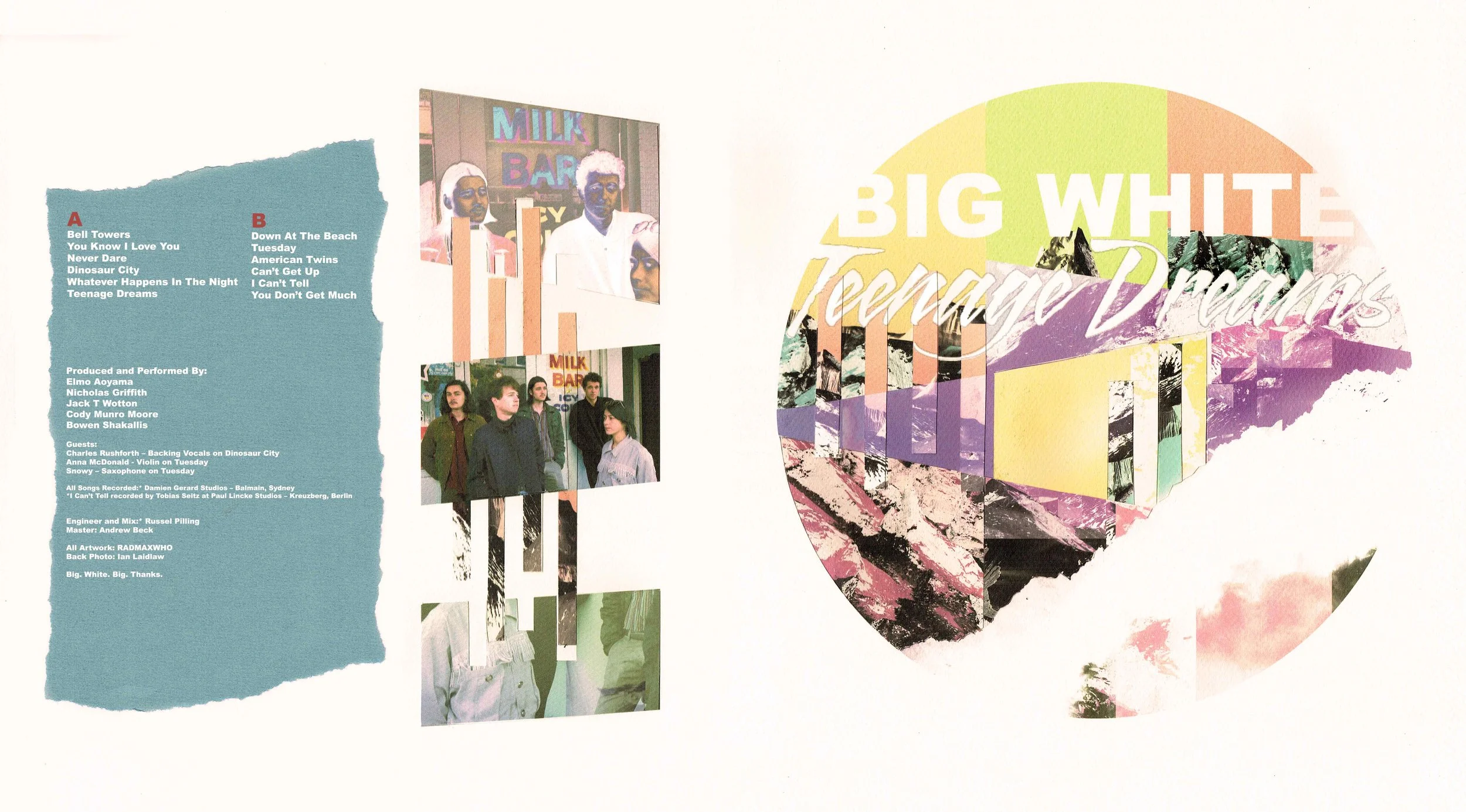 'Teenage Dreams' by Big White Record Sleeve Cover.
