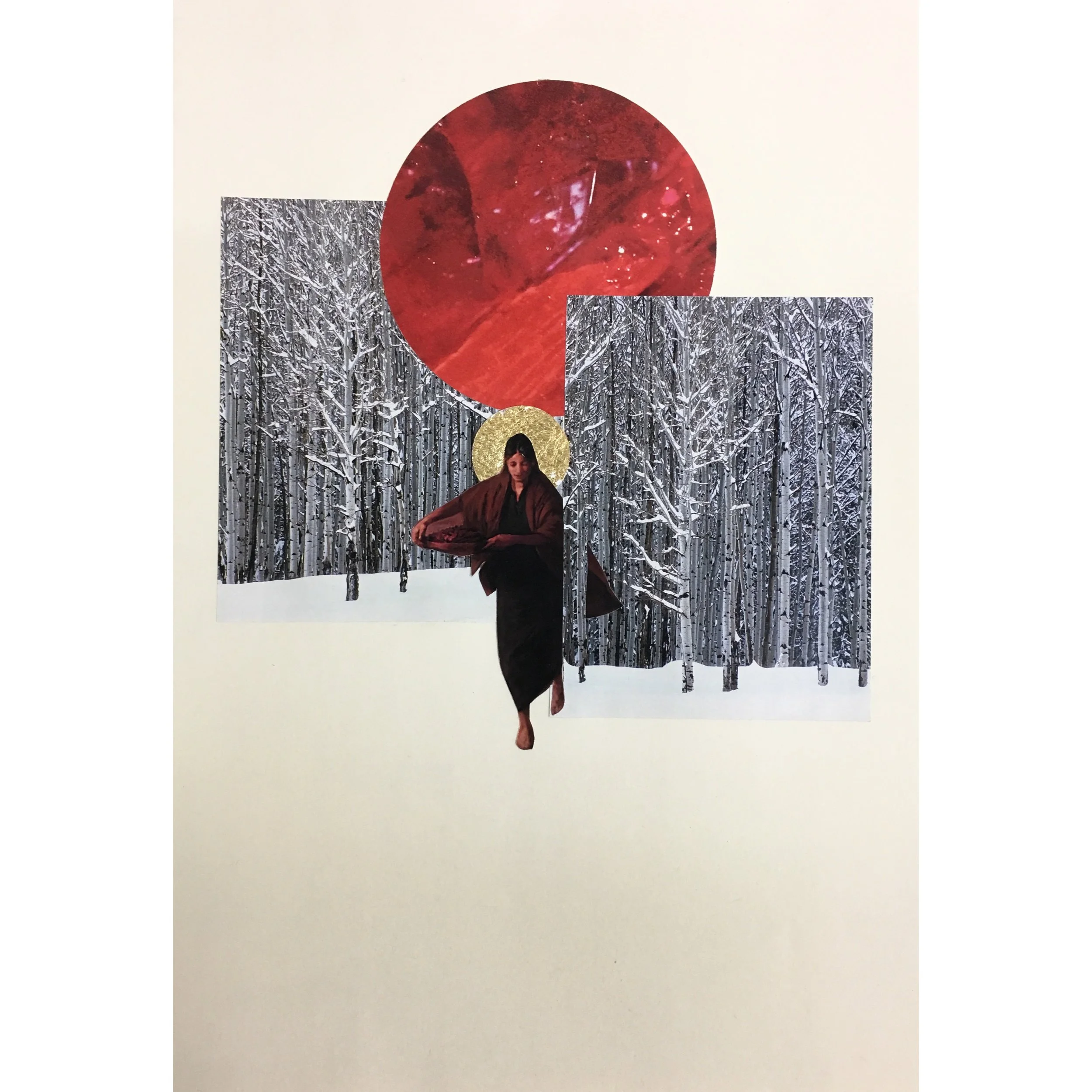 'Goddess Daily' - Handmade collage on paper