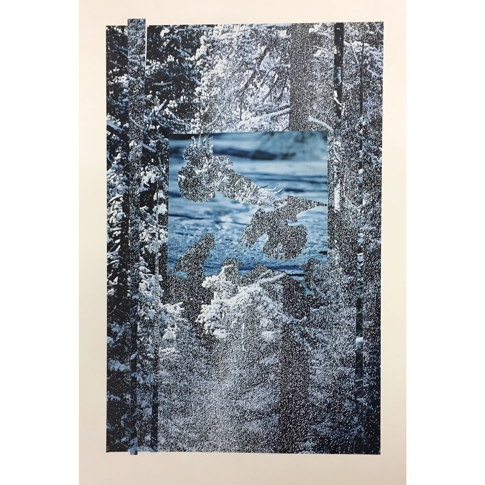 'murder' - handmade collage on paper