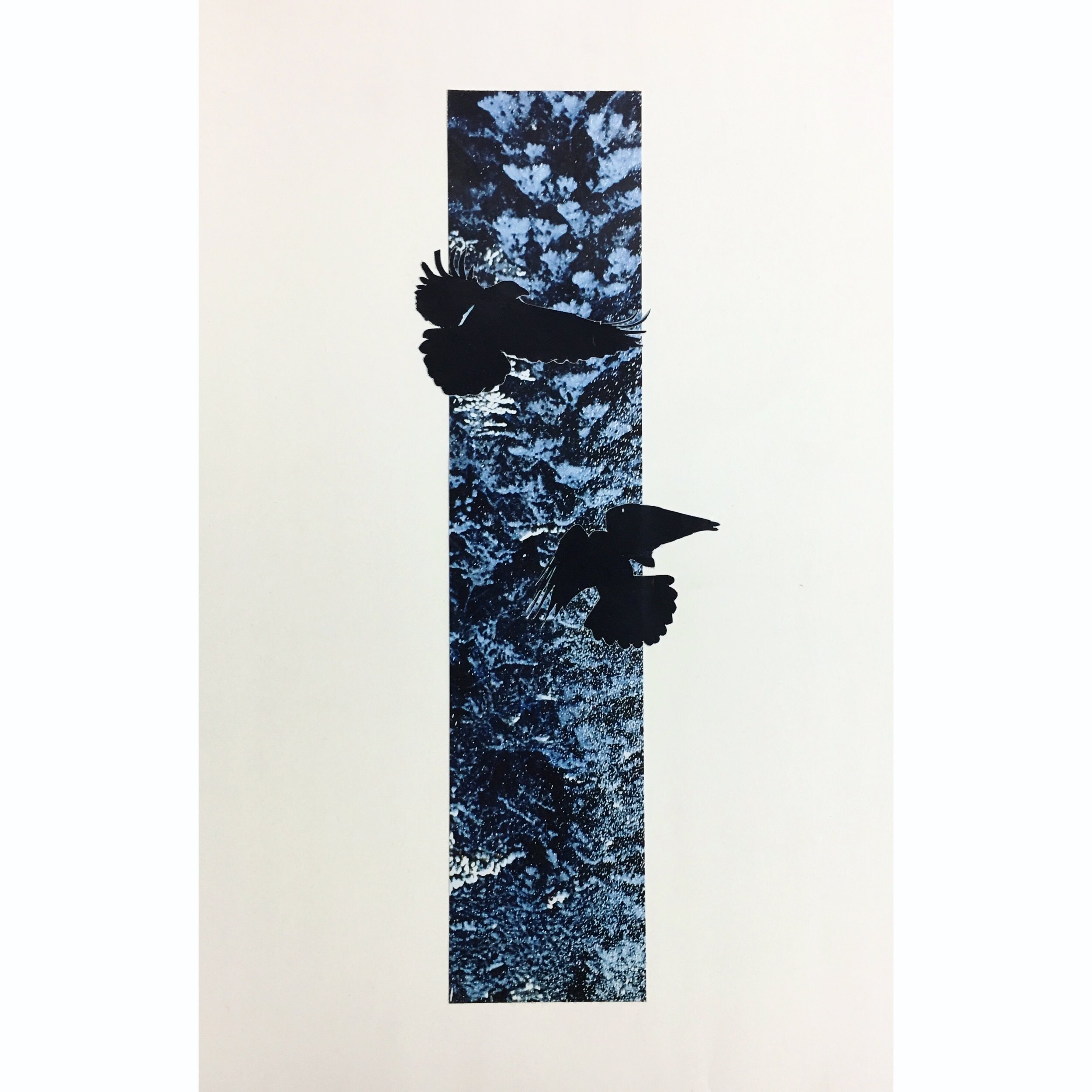 'murdered' - handmade collage on paper