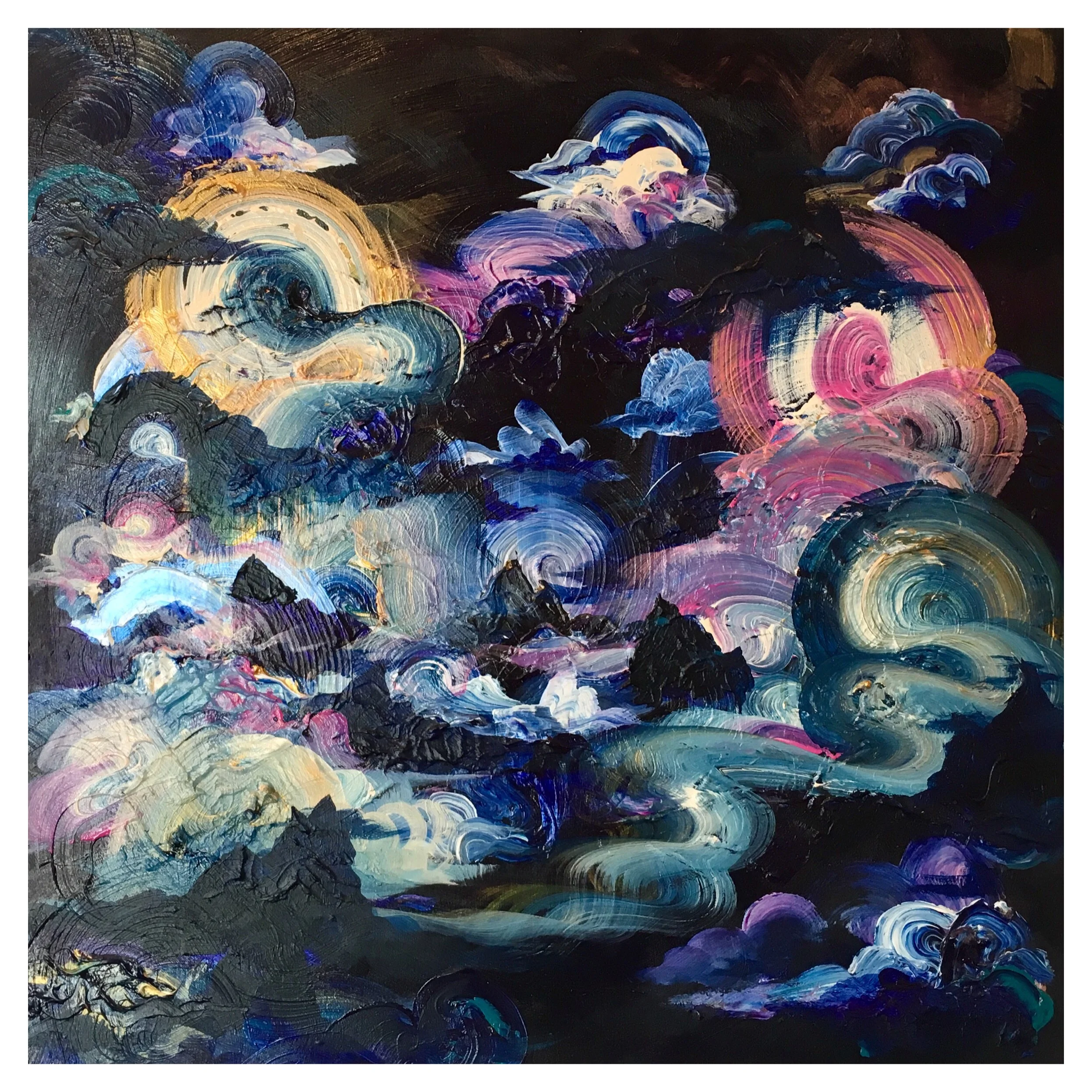 'Blank Giants' - Acrylic on Timber Panel - 45.5 x 45.5 cm for DIADEM