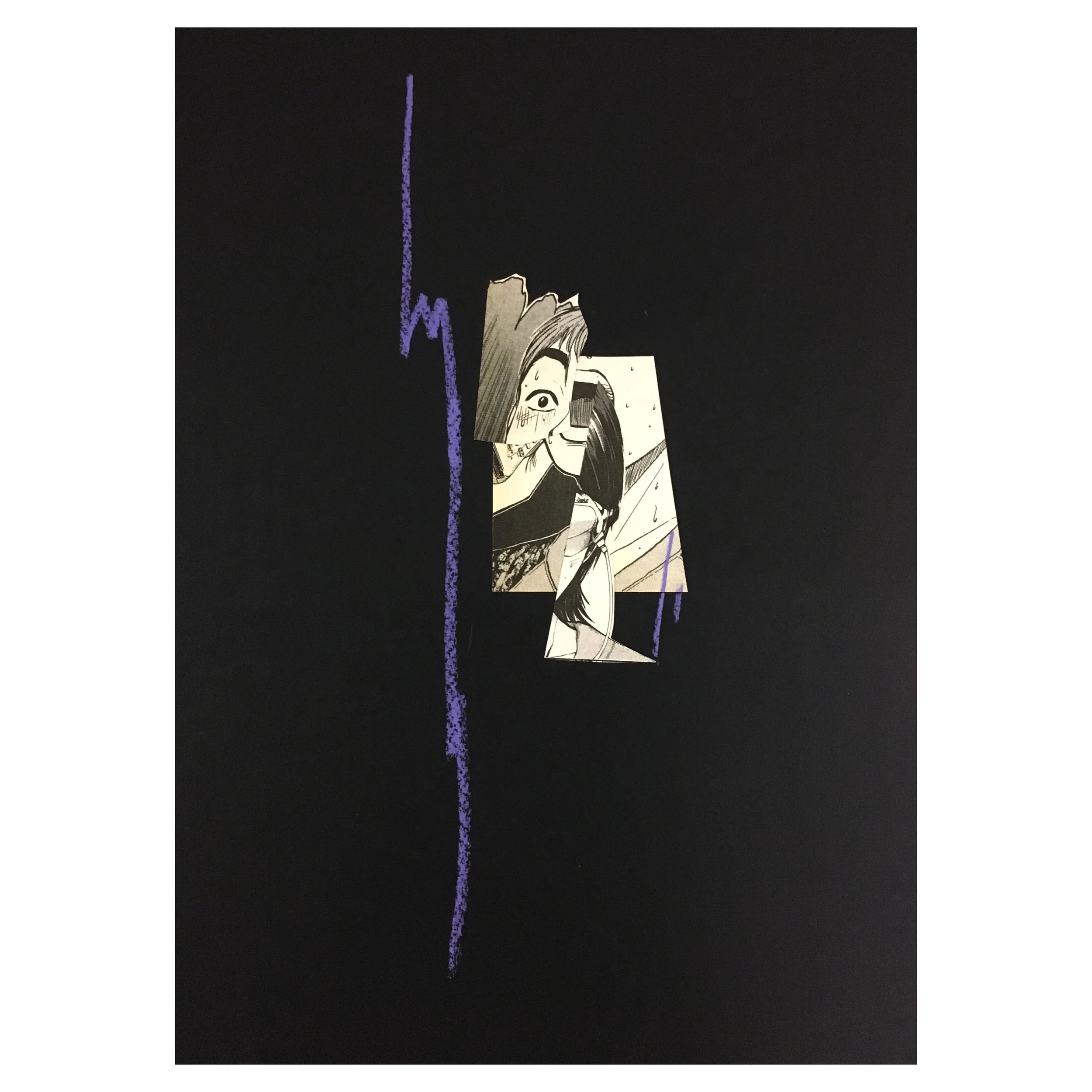 COLLAGE AND CRAYON On Paper - 21 x 29.7