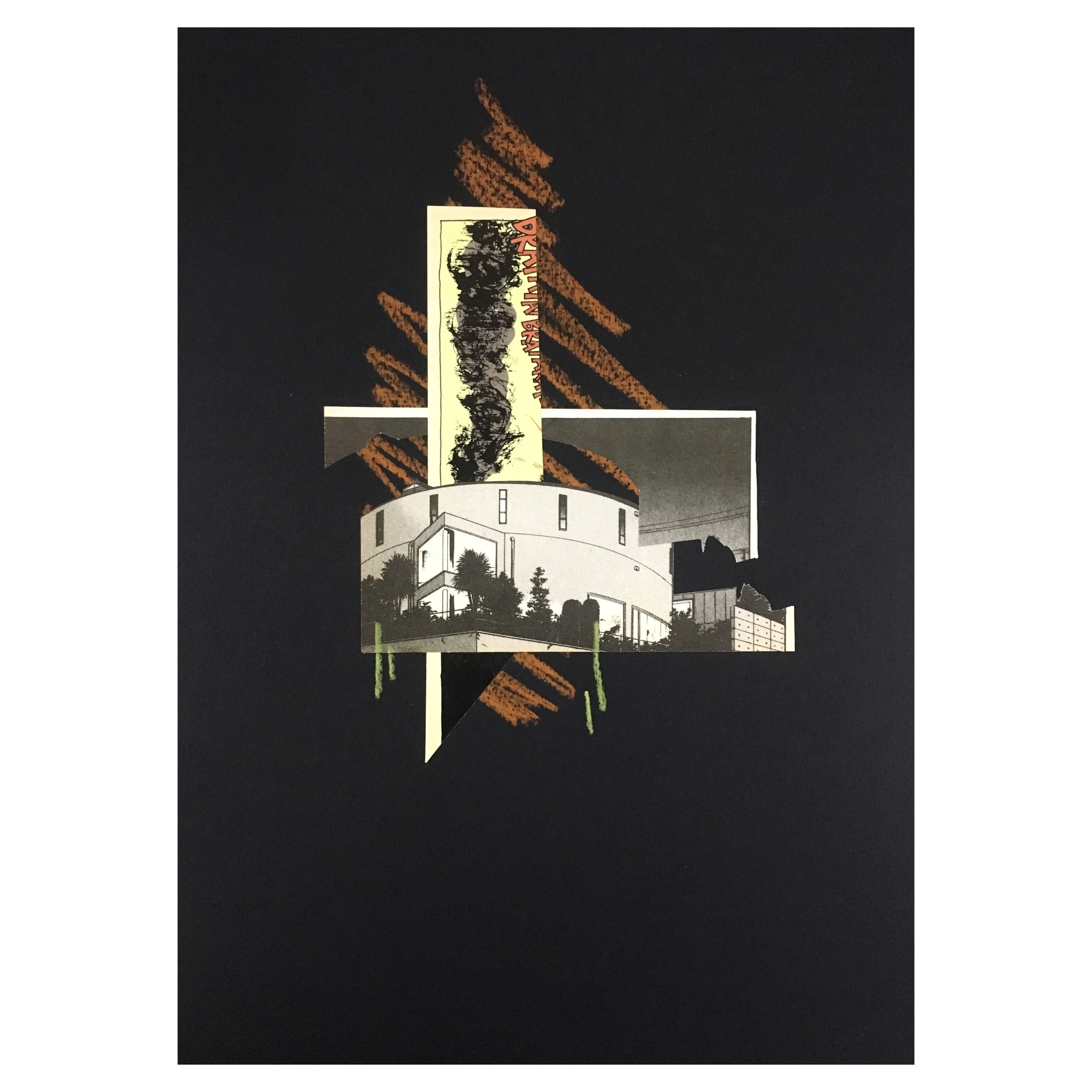 COLLAGE AND CRAYON On Paper - 21 x 29.7