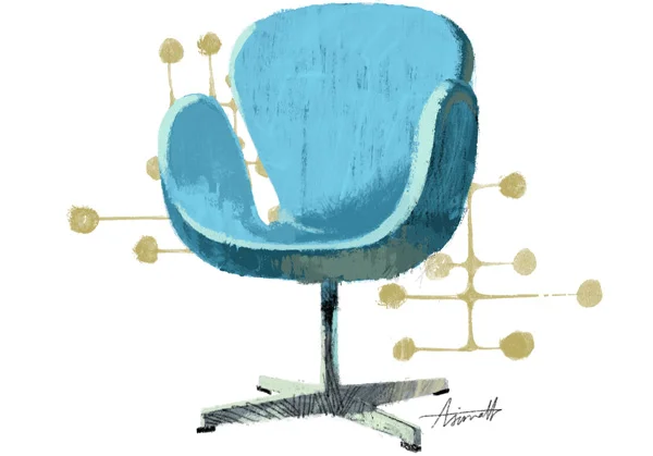 The Swan Chair by Ame Jacobsen for Privatair Magazine by Marc Aspinall