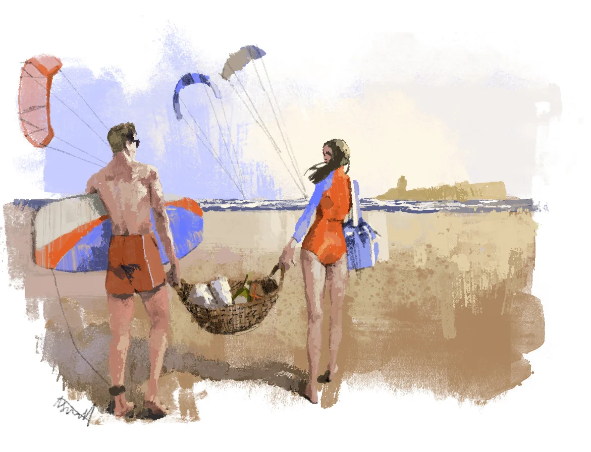 Kite Surfing for Le Parisien Magazine by Marc Aspinall
