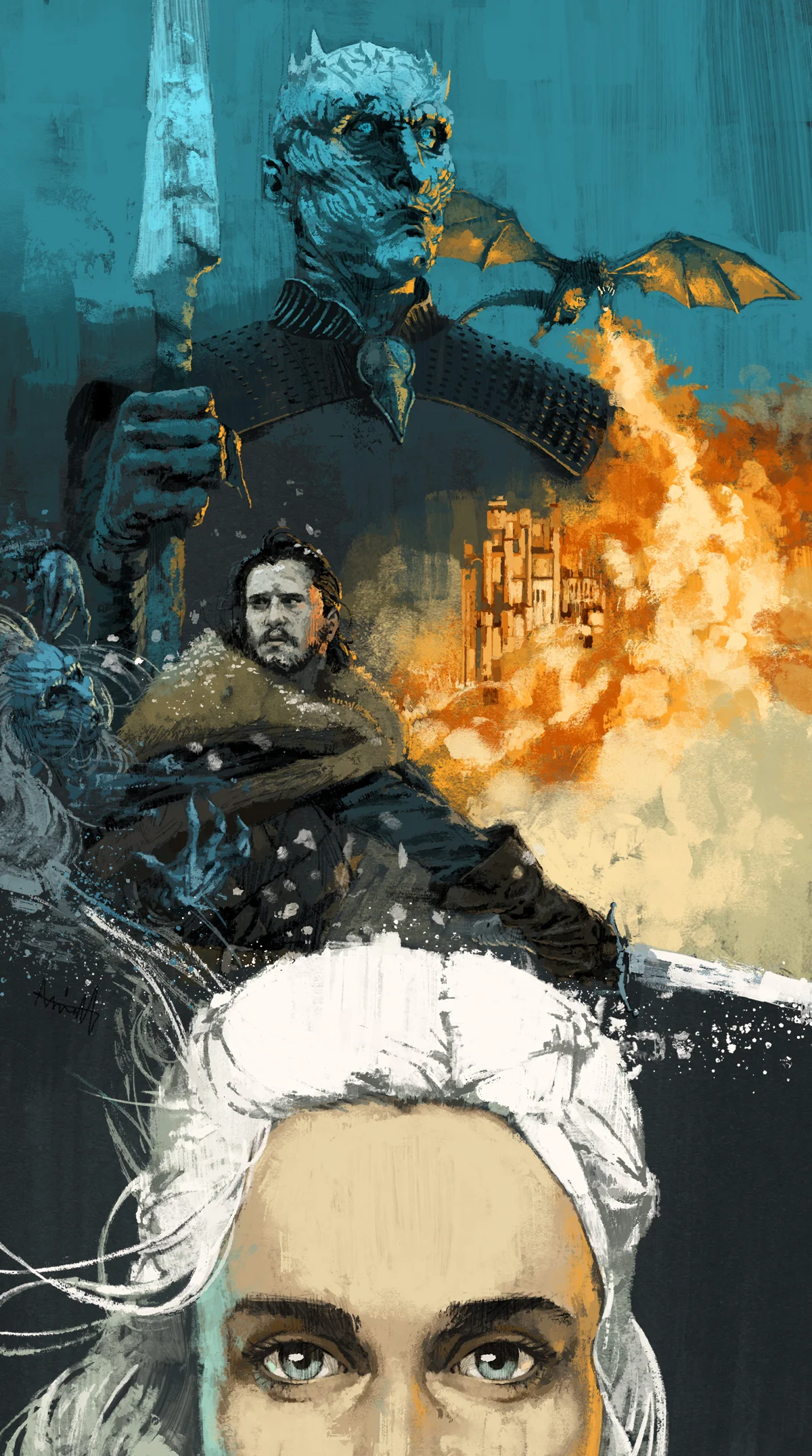 Game Of Thrones for Variety Magazine by Marc Aspinall