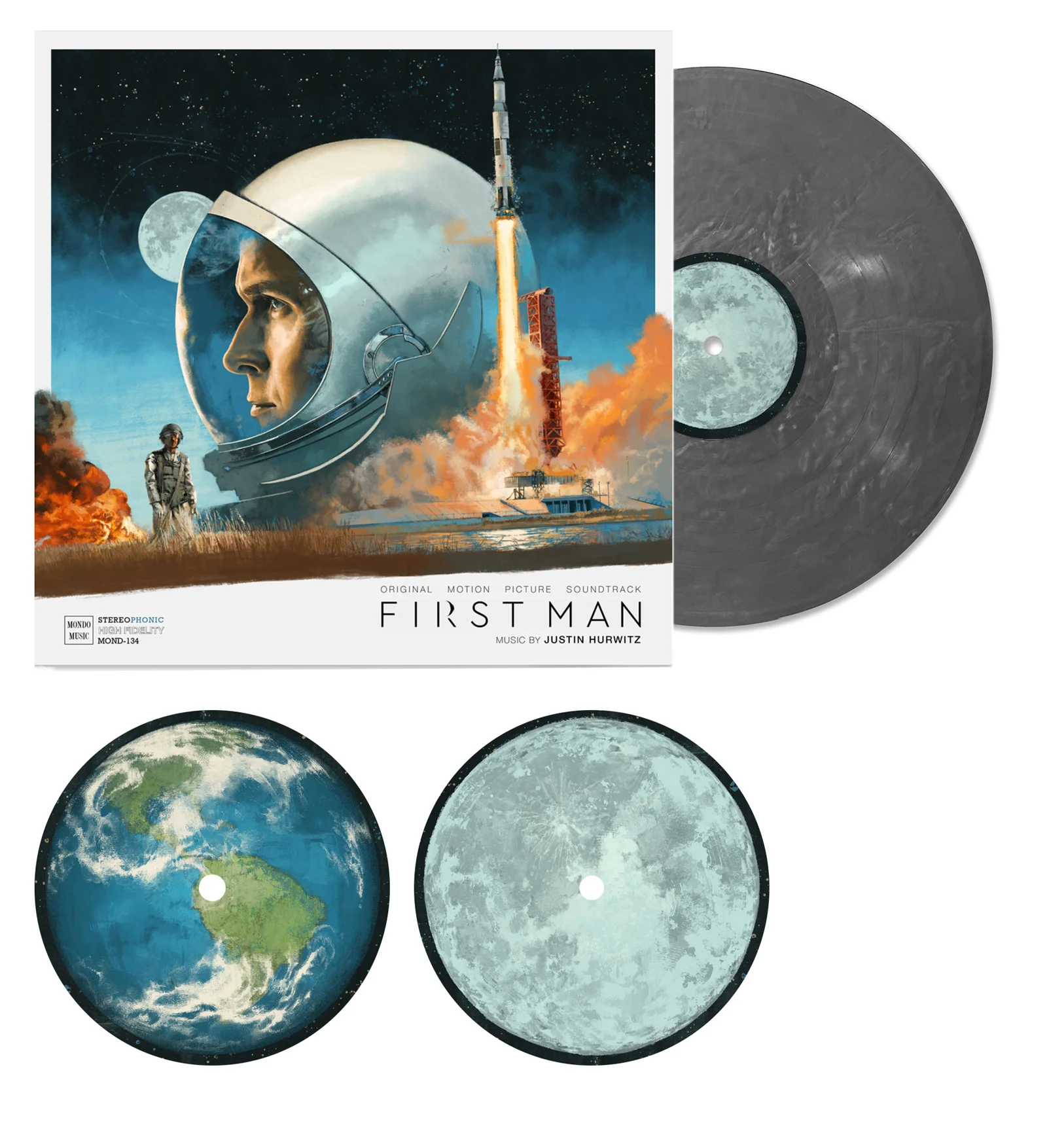 First Man Vinyl artwork for Mondo by Marc Aspinall
