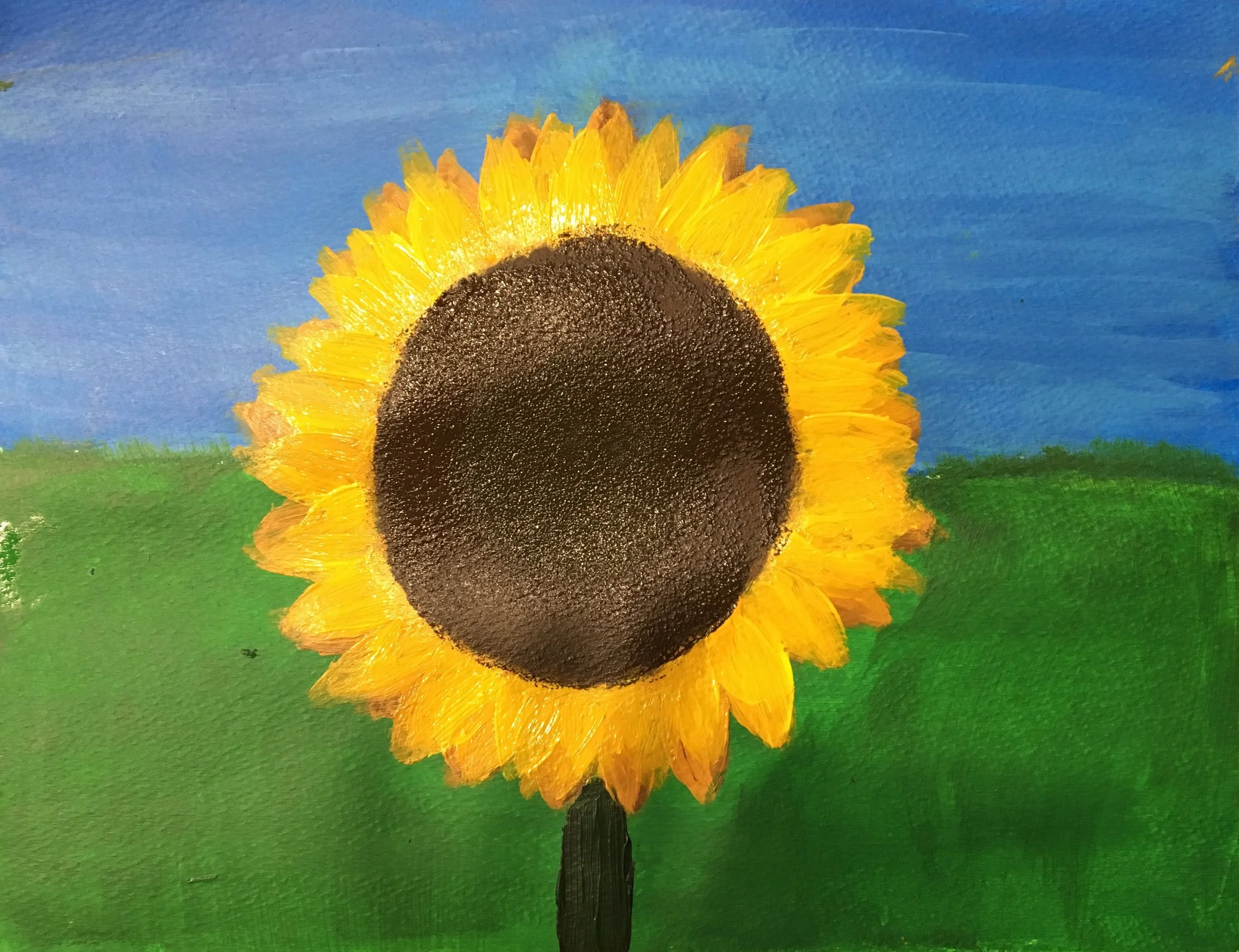 Acrylic paint, age 11