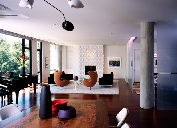 Rina Menardi ceramics and Serge Mouille lighting