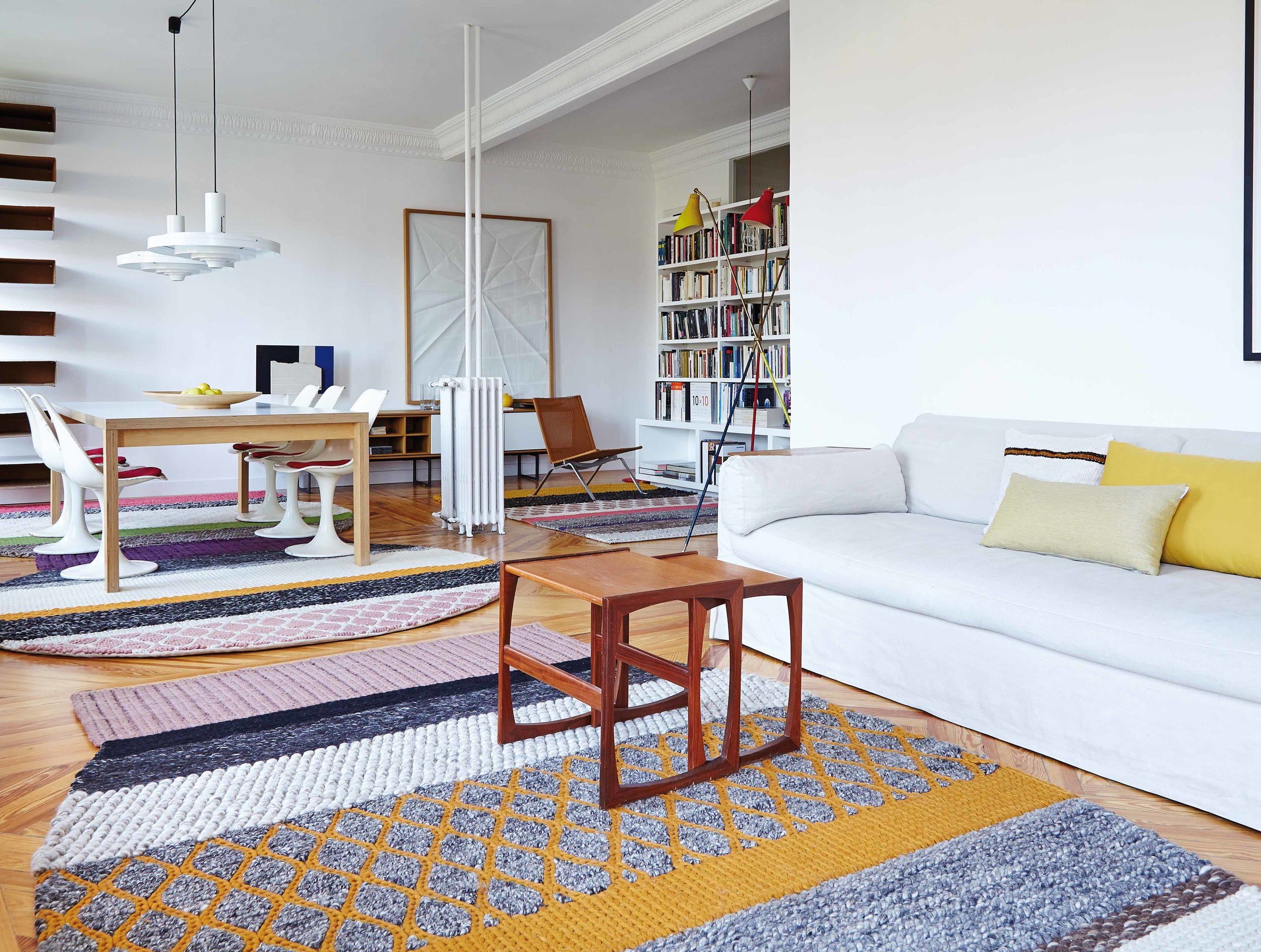 Mangas Original rugs and ottomans are available at Morlen Sinoway