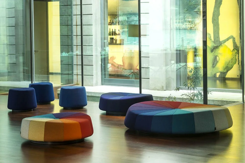 La Cividina Windmill poufs Windmill ottoman