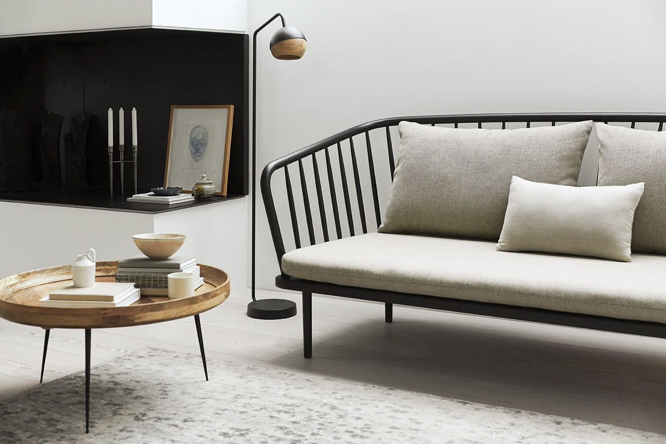 Mollis Sofa and Bowl table from Mater Design