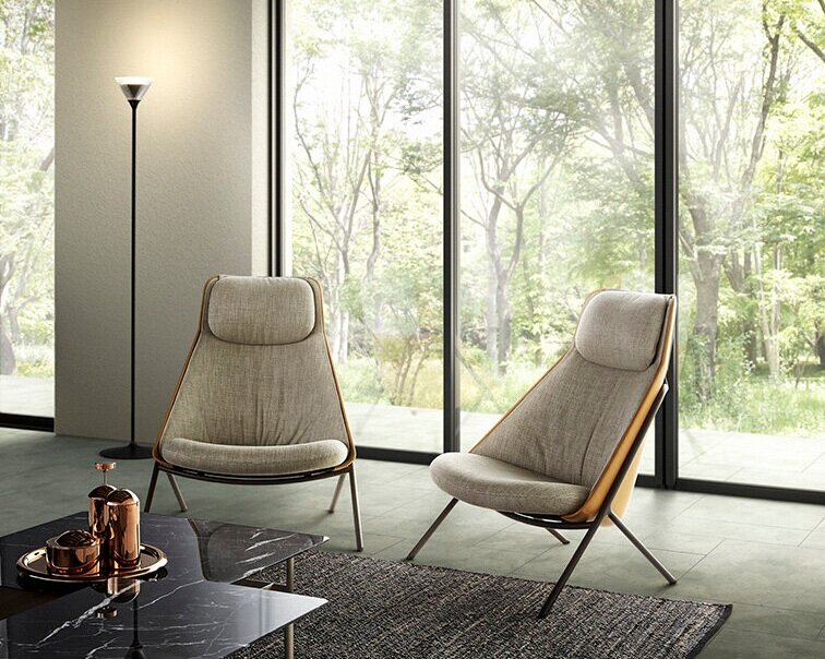 Hoshina Blanche Lounge chair by Patrick Norguet