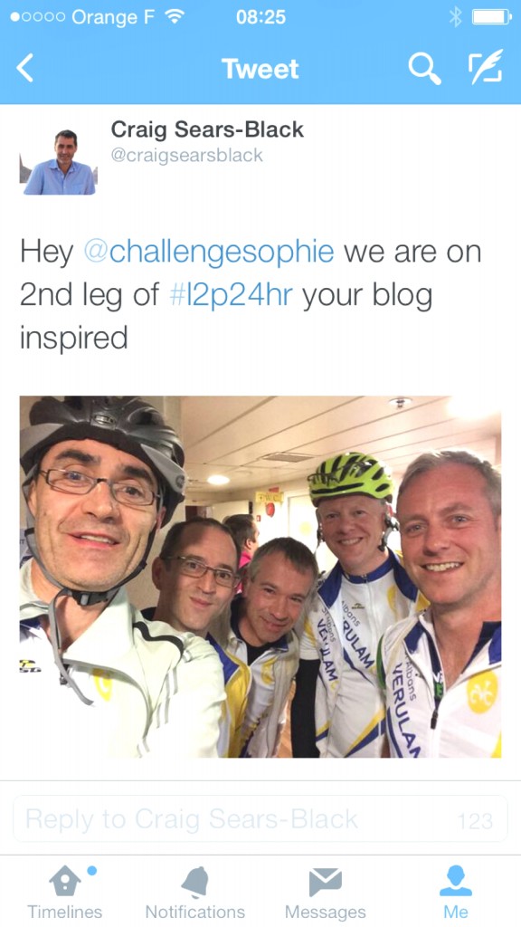 Sophie Radcliffe, London to Paris Cycling Challenge