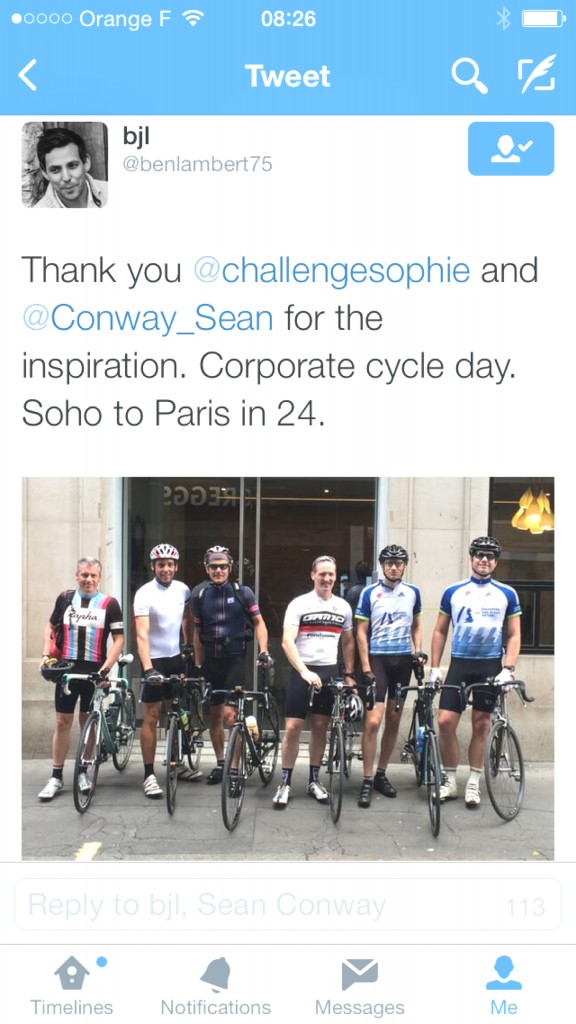 Sophie Radcliffe, London to Paris Cycling Challenge