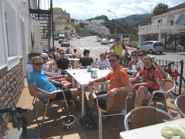 Lunch in the sun, after a big climb. Can't go wrong!