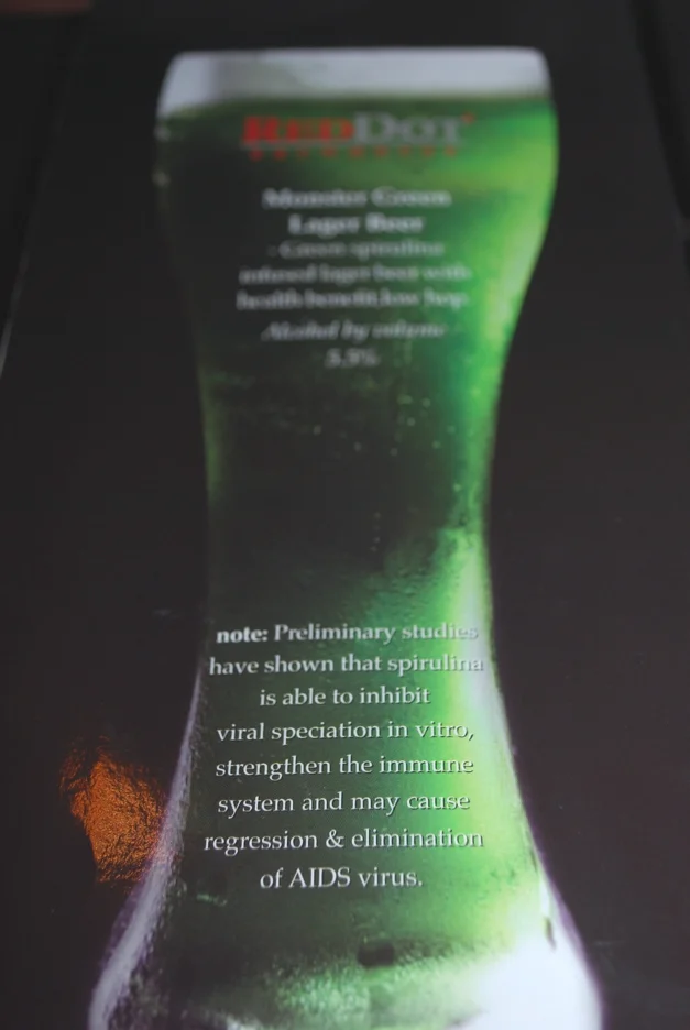 Green beer claiming to eliminate AIDS Virus!