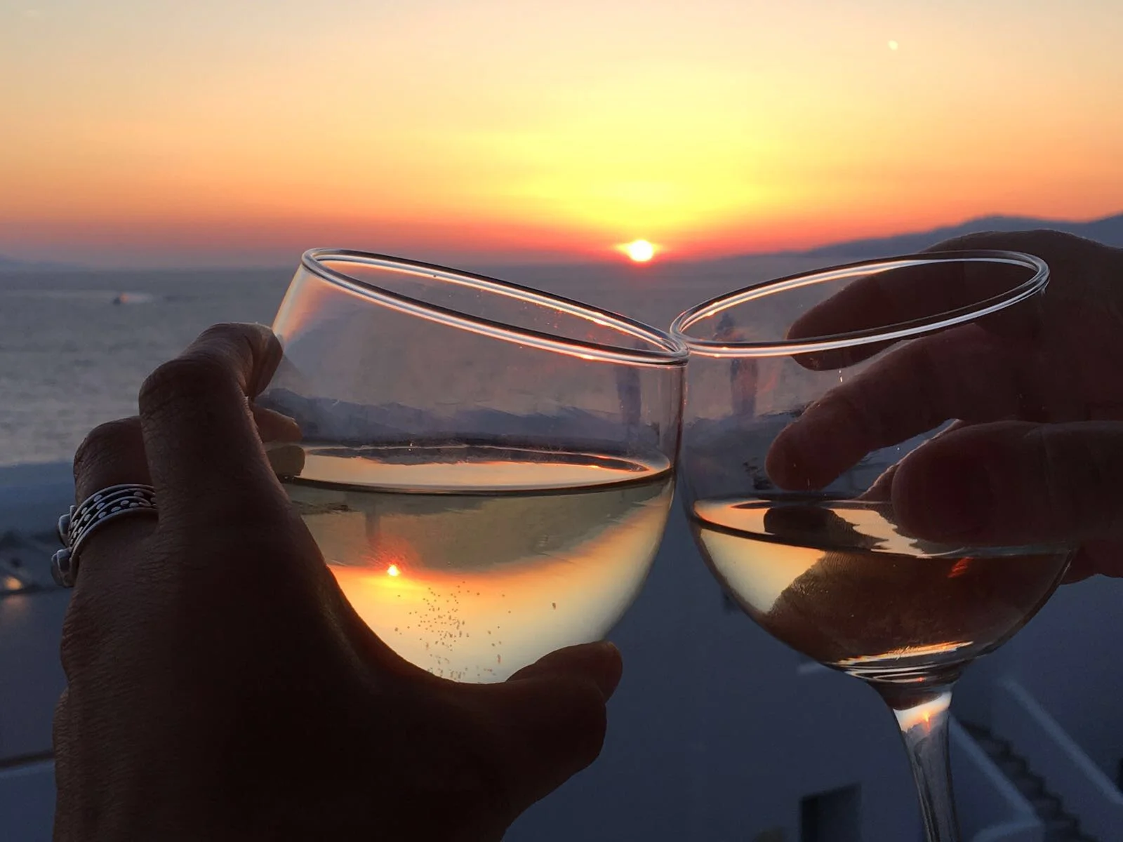 Sunset vino with Mum