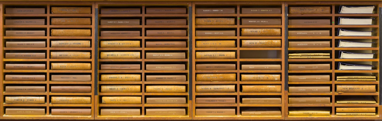 Ledgers listing the Names of all the Commonwealth War Dead from WWI (Only available in 20" x 24" ) edition of 10