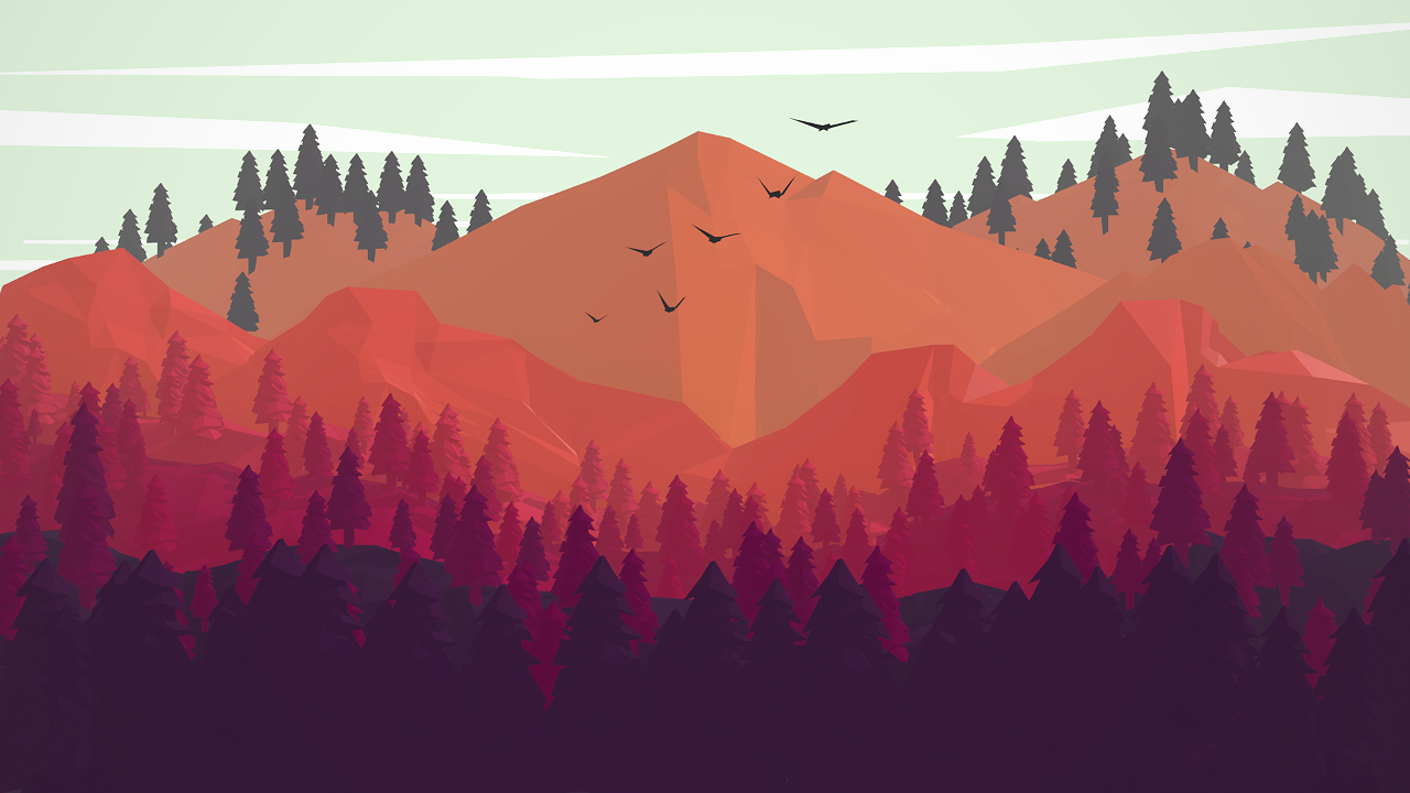 Day 2 - "Trees" I do this kind of scene all the time so decided to do some fanart based on the game Firewatch.
