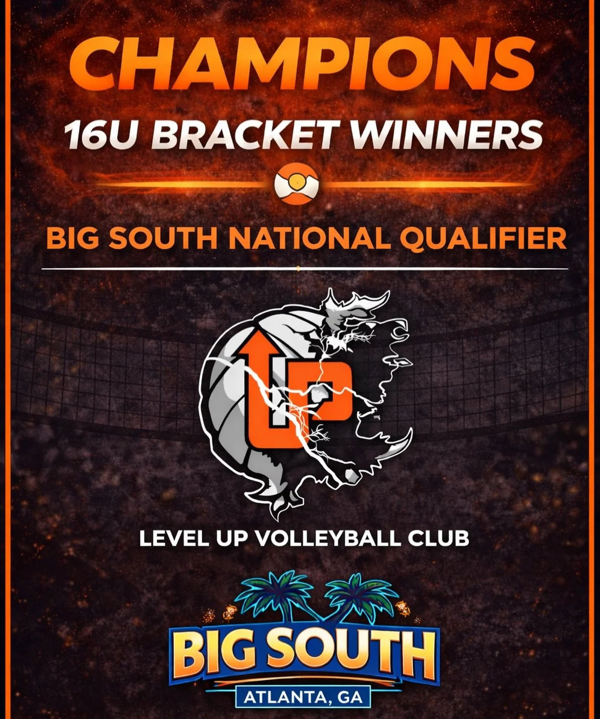 16U BRACKET WINNERS &ndash; Big South National Qualifier 🏐🏆

Another bracket win for this group that showed resilience.

#LevelUp #BigSouth #Champions #EarnedNotGiven
