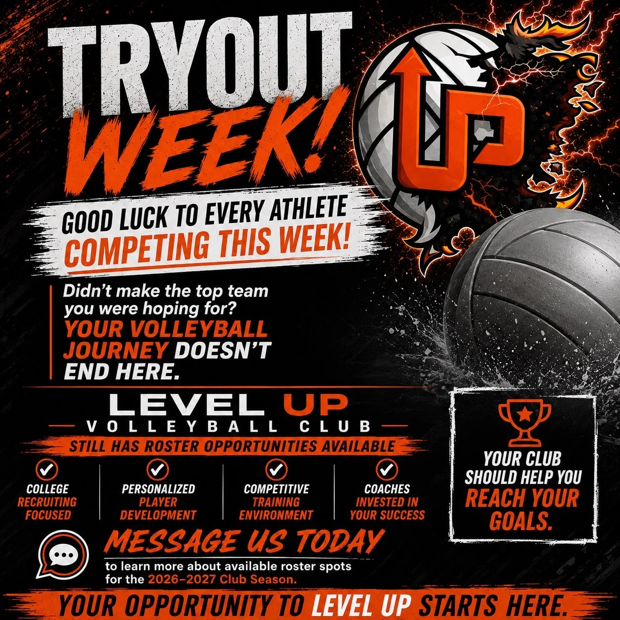 If you don&rsquo;t make the top teams or high-level teams that you believe you should be on, your journey doesn&rsquo;t end here!

Don&rsquo;t just settle for a team, roster with one that you know will get the exposure you deserve! #nonprofitorganiza