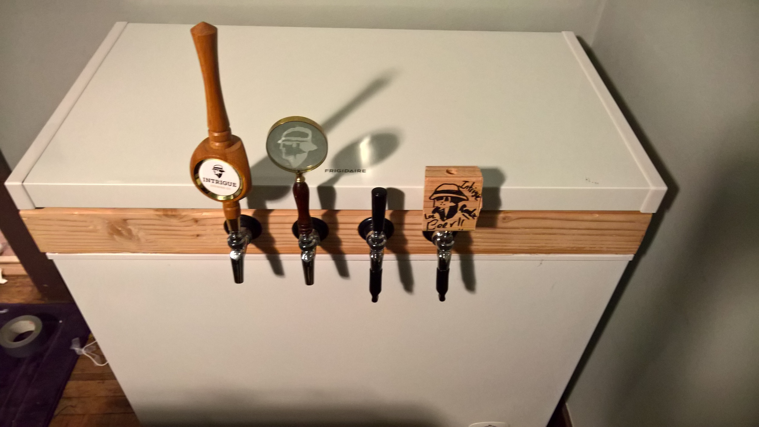 Four different taps and four different tap handles. Working on stepping up the legitimacy later.