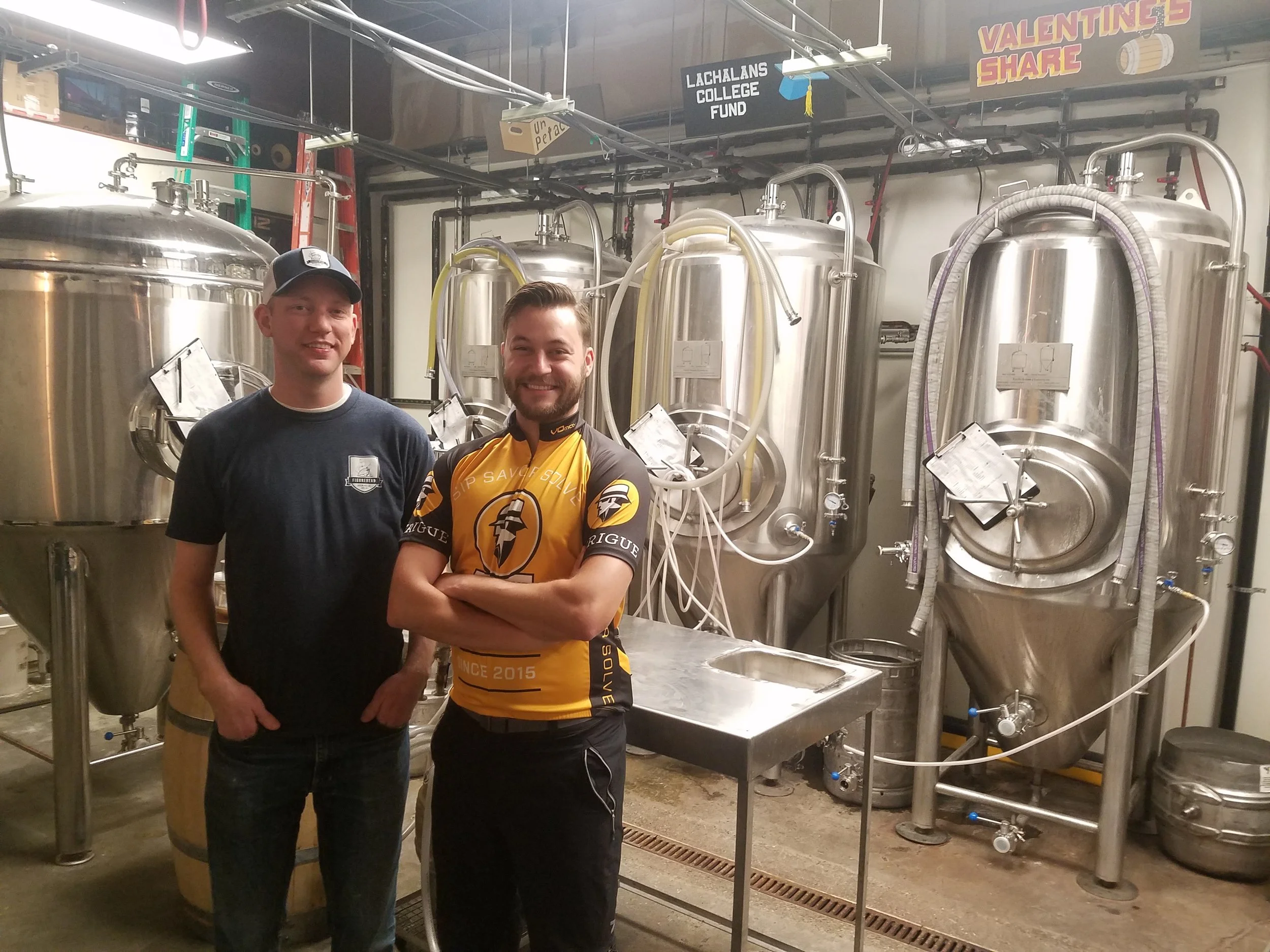 Bob and me in the brewery