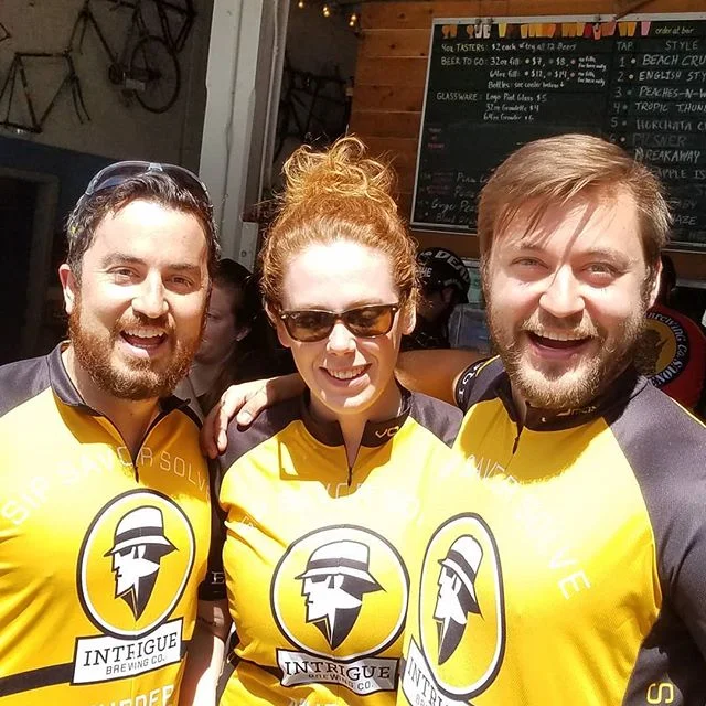 Just a few ride leaders getting ready to ride the Tour de Pints. No big deal! We had awesome weather for an awesome turnout. Over 75 riders!! I can't wait to bring it to @eastsidebeerweek. Thanks to all the breweries that participated @peddlerbrewing