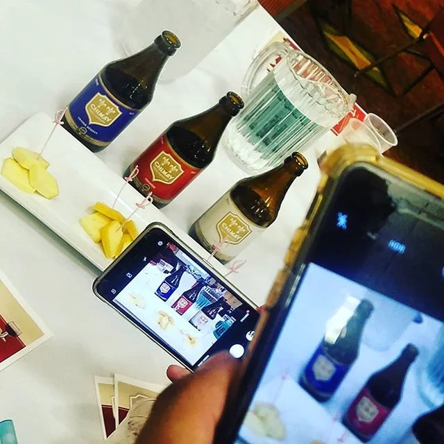 When there's a cheese and Chimay tasting at the Beer Instagramers Convention (aka #beernow19) it's hard to get a clear shot!  #chimay #chimayusa @chimayusa