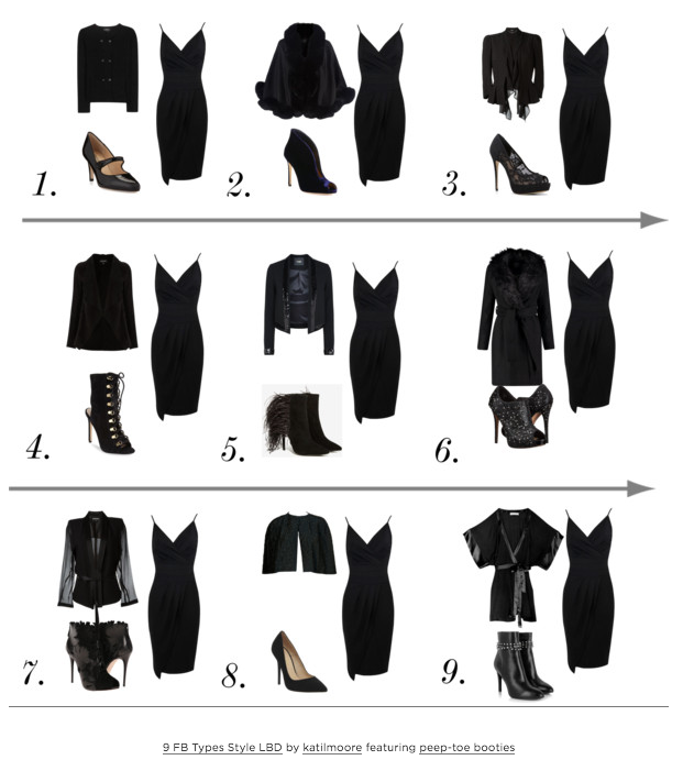 How to style the same LBD for the 9 types