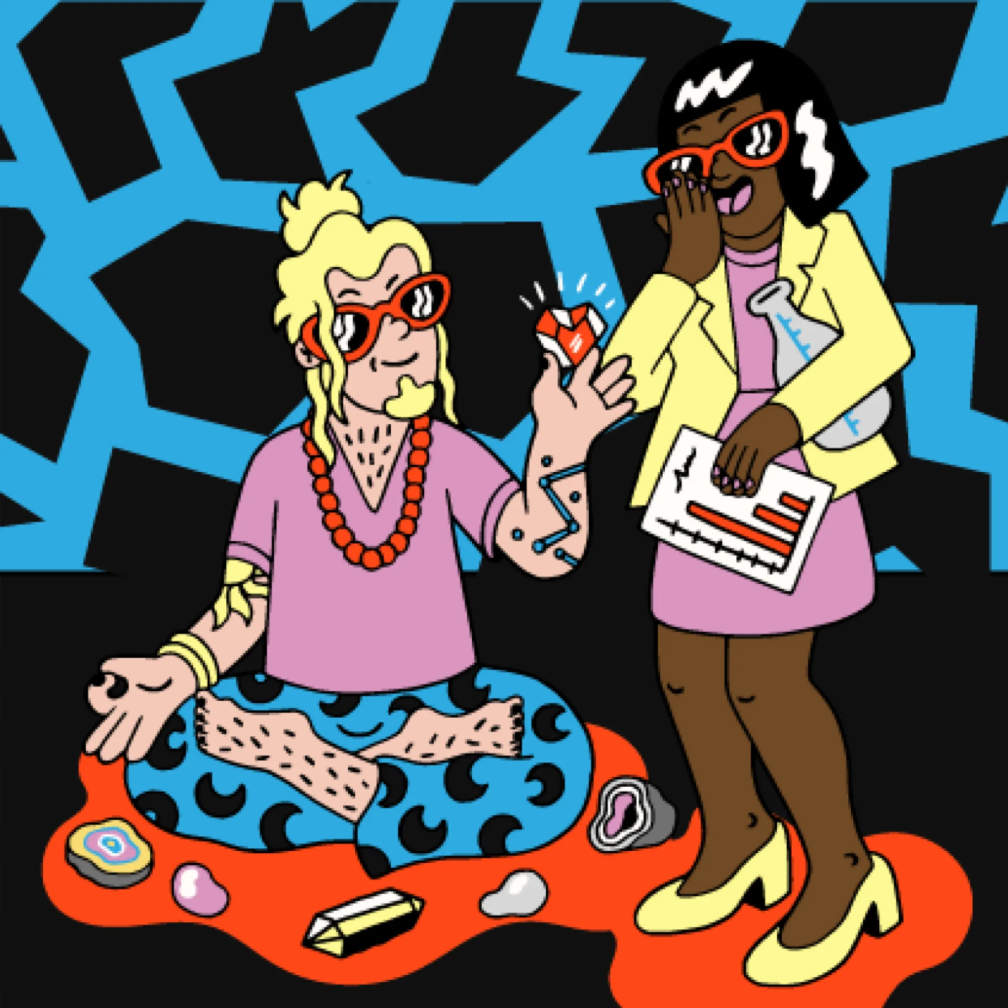 Man: Right Brain (New Age-y) Women: Left Brain (Scientist)