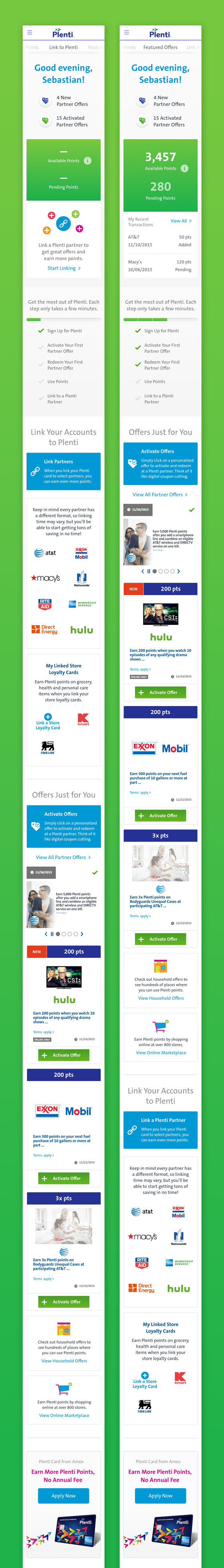 Mobile Dashboard Visual Design for New and Standard User