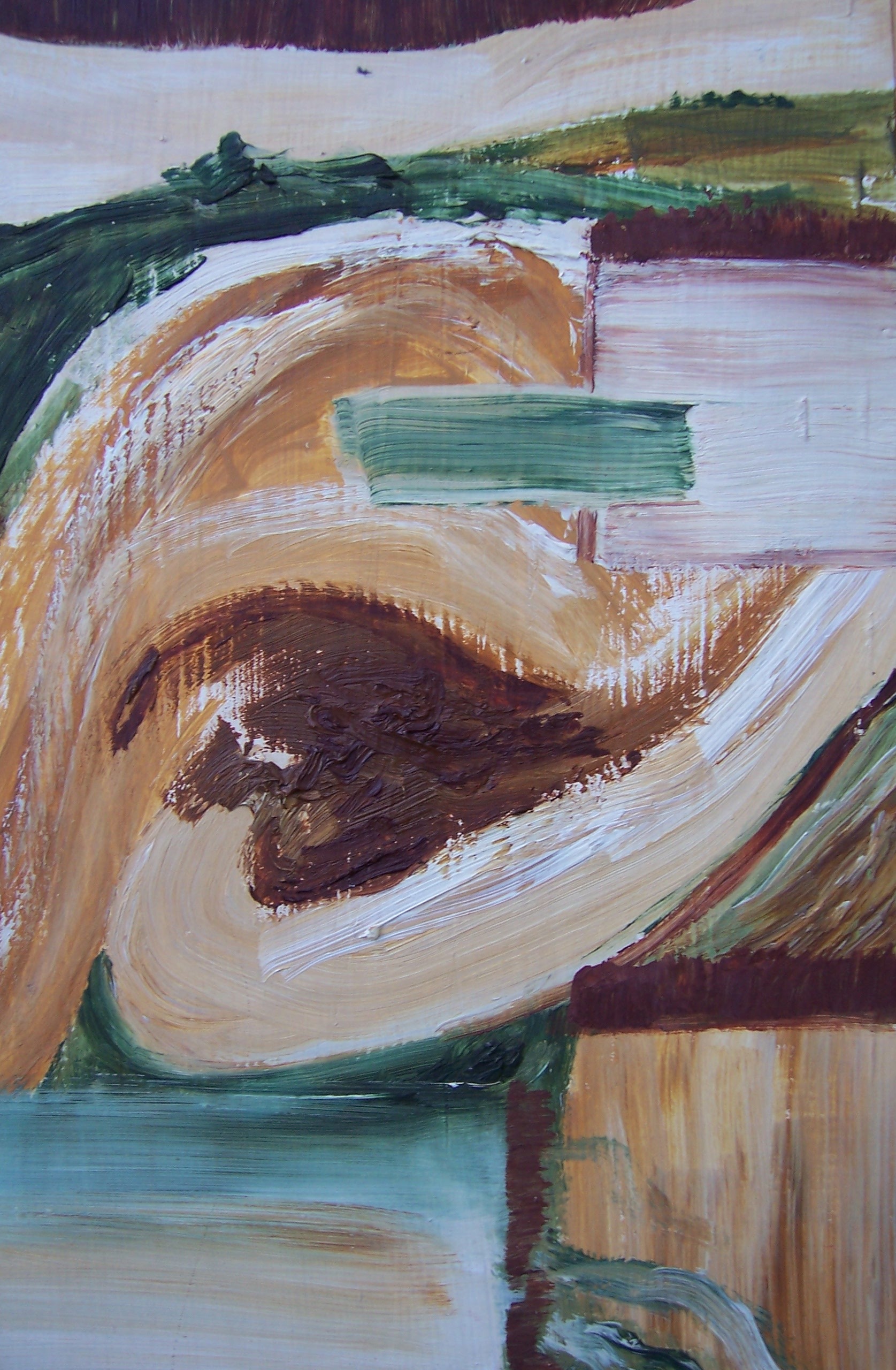 Cliffs , oil on wood, 16 x 12"