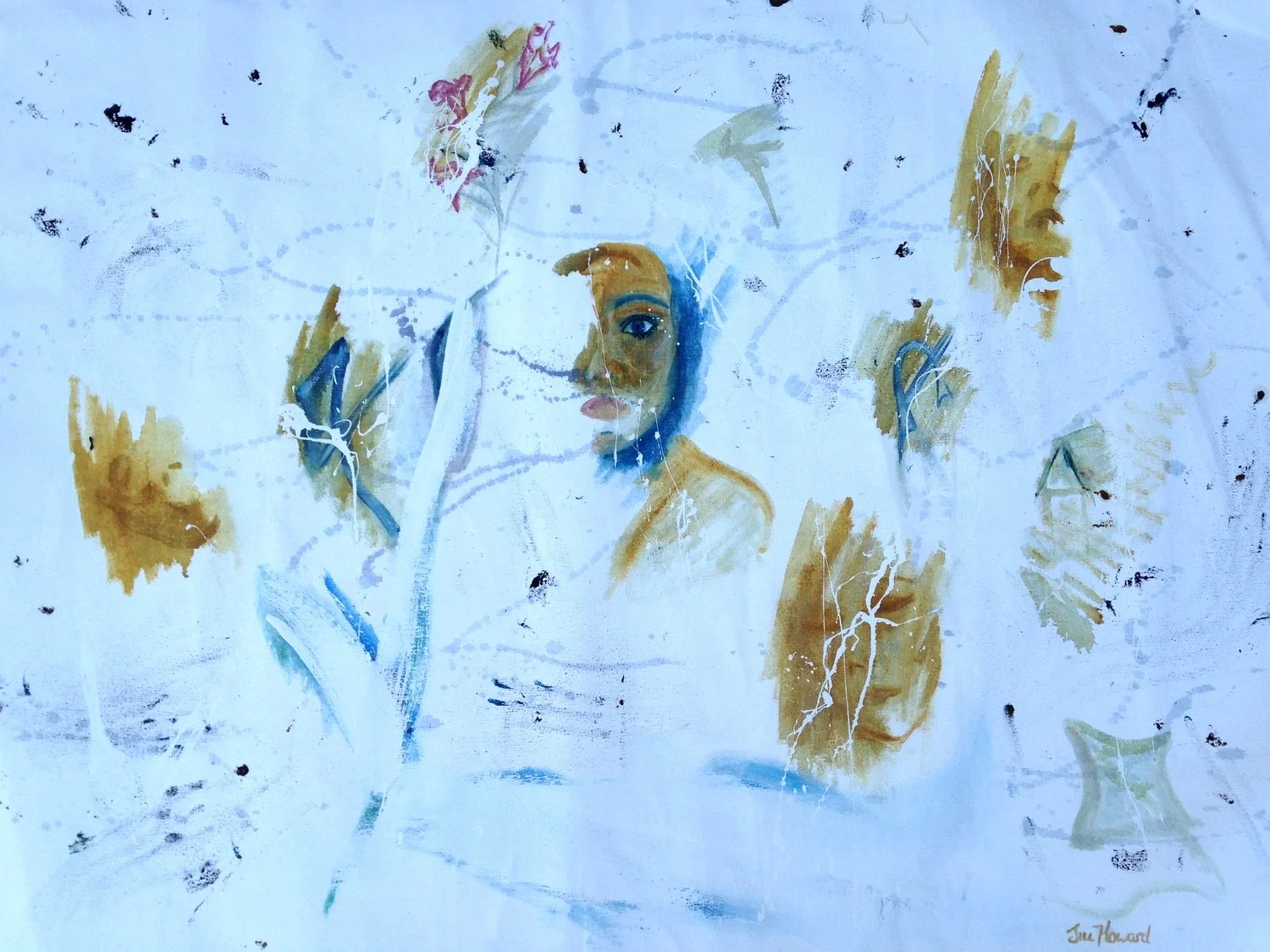    Fragmented Thoughts , oil on canvas, 39.5 x 53.5"  