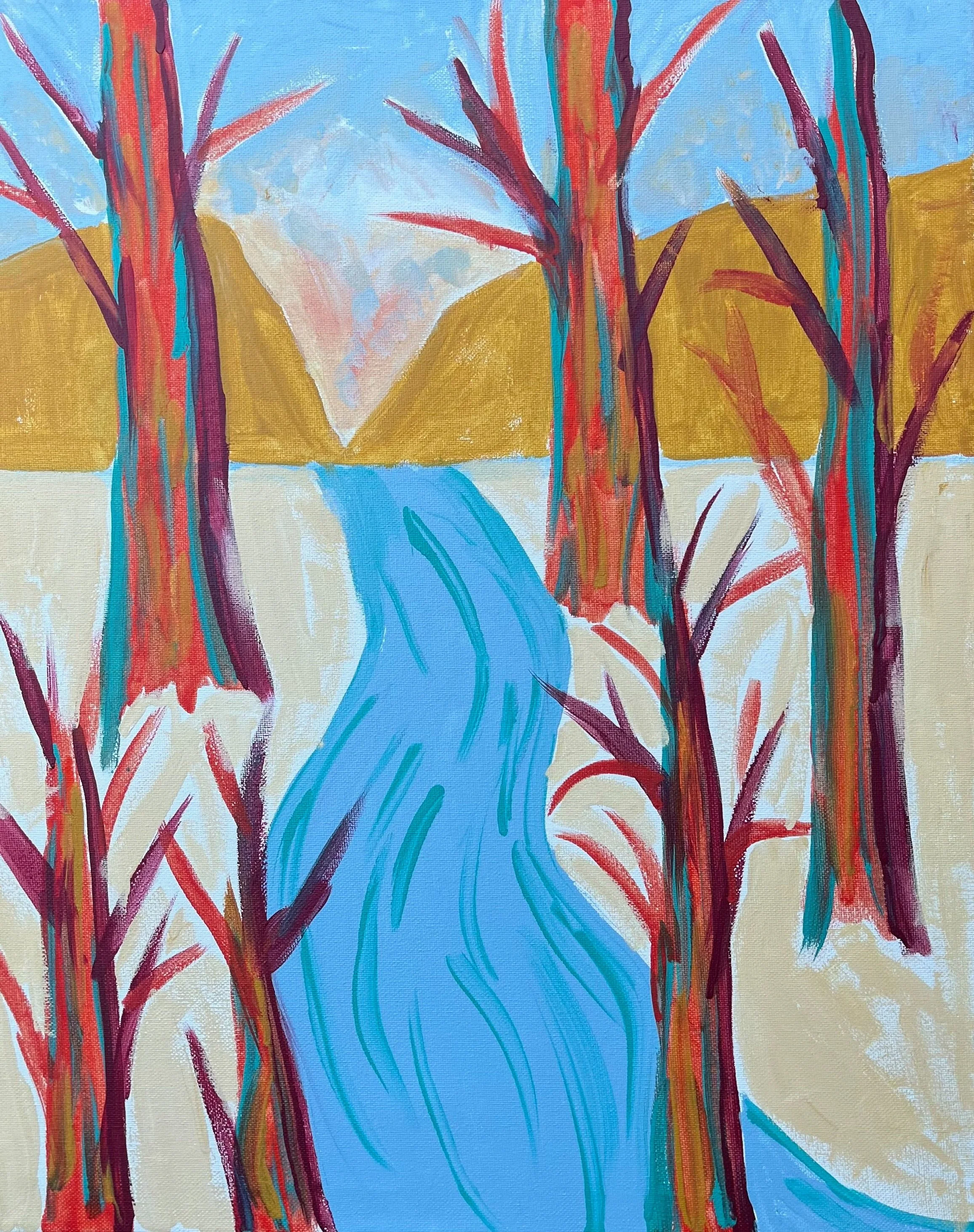 River Path , acrylic on canvas, 20 x 16”