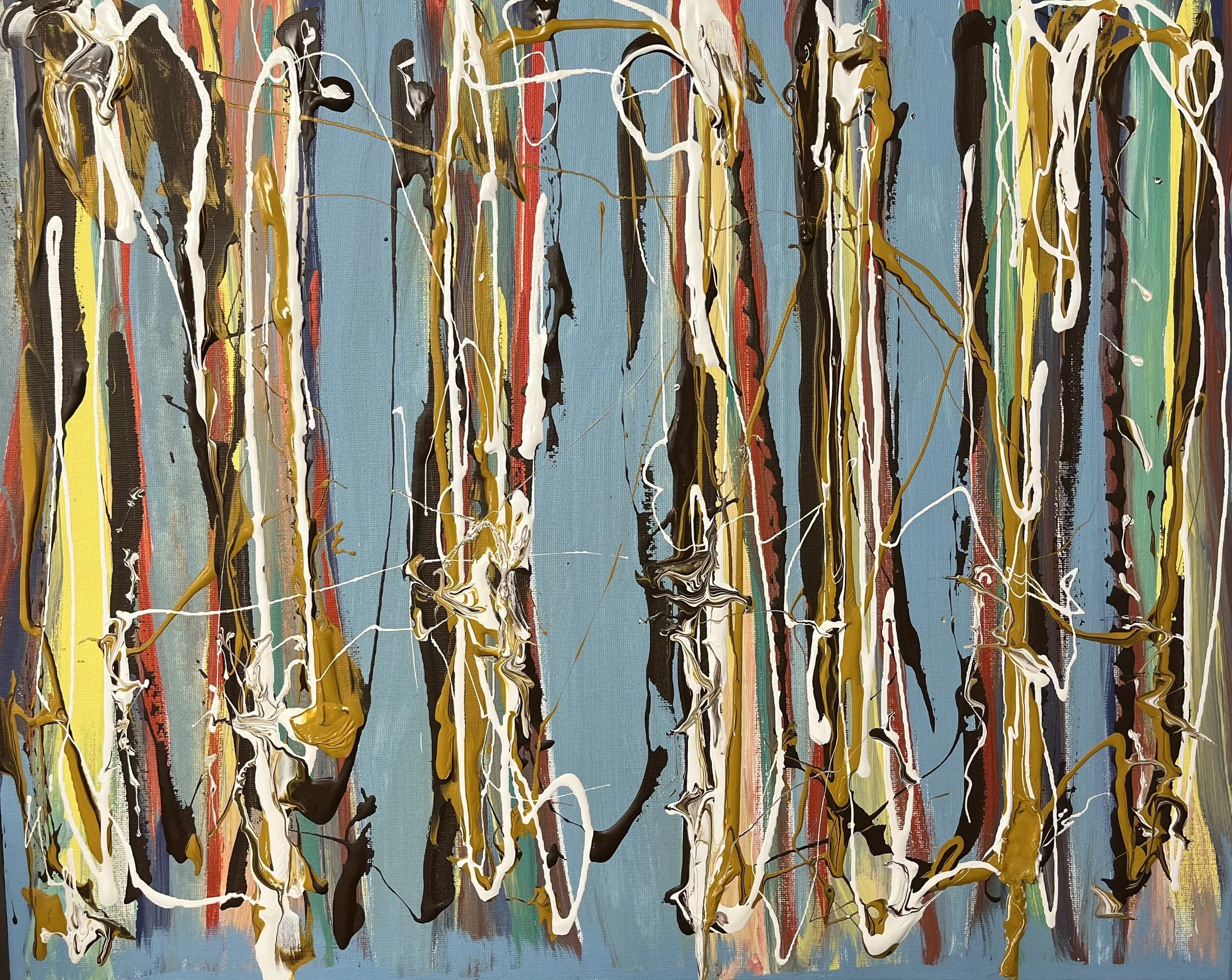    Wire Fence , acrylic on canvas, 16 x 20”  