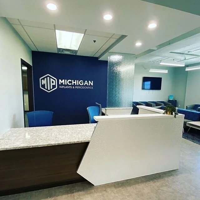 Has anyone seen something so crisp and clean?! We love the way this office renovation turned out! Thanks for the wonderful photo @michiganimplants