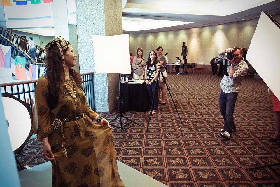 Family portraits at World Refugee Day 2014 @ Bullock History Museum.