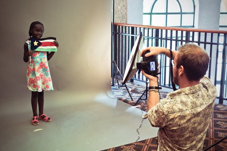 Family portraits at World Refugee Day 2014 @ Bullock History Museum.