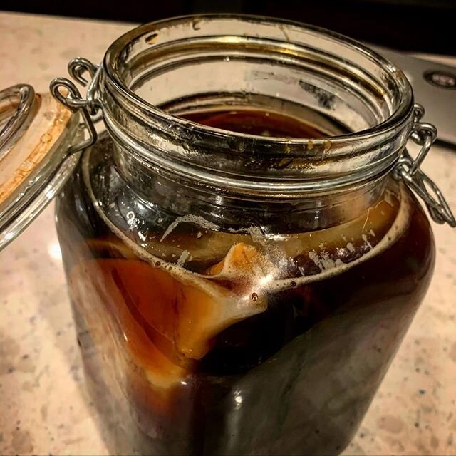 Trying something new...cold-brew coffee kombucha.