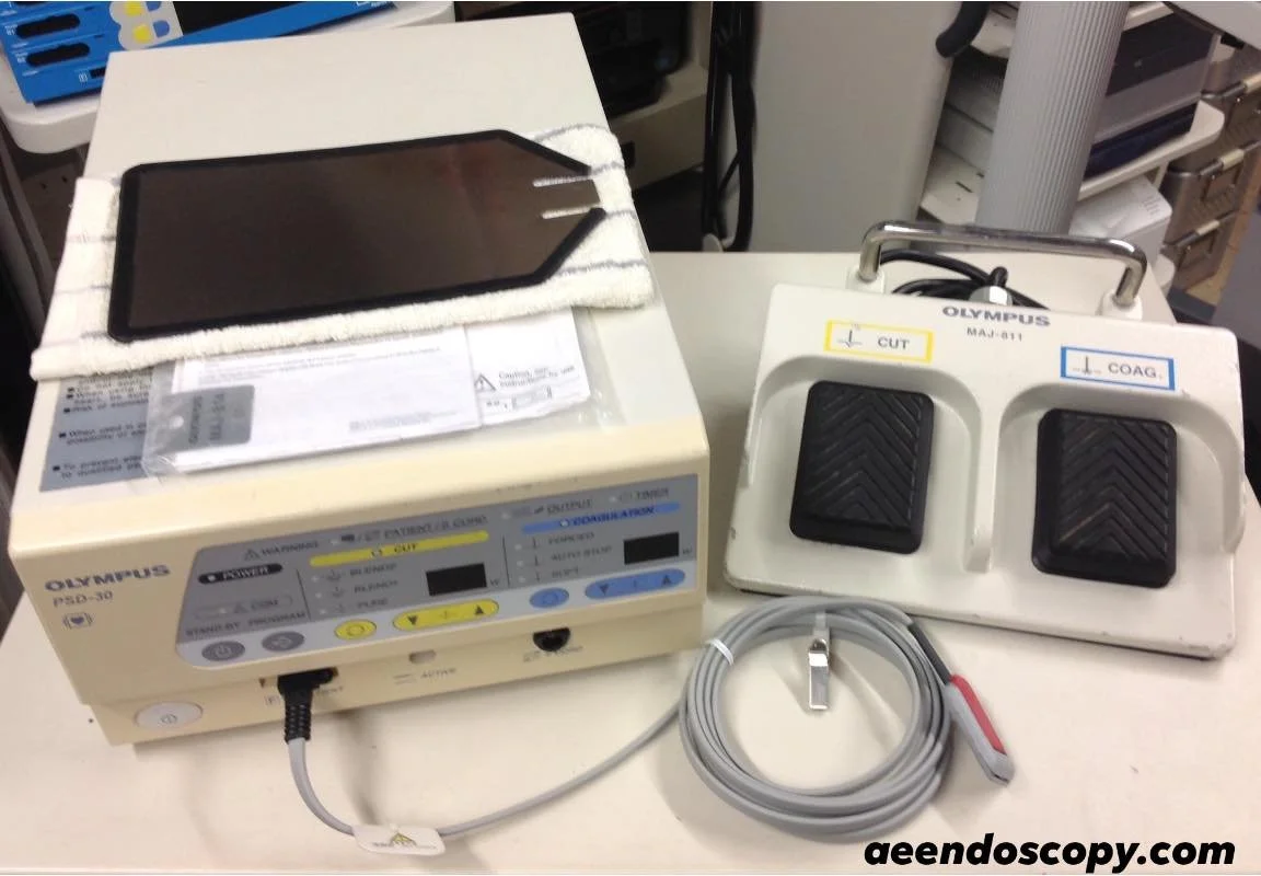 Endoscopy equipment and instruments rigid and flexible. Different 