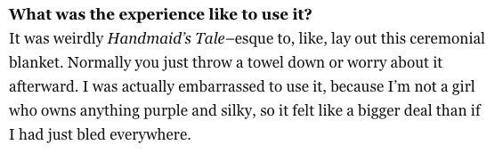 my favorite graph from the Thinx blanket story