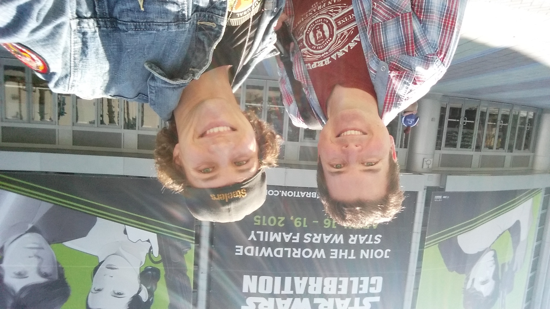 David Collins stops for a quick selfie with Eric.