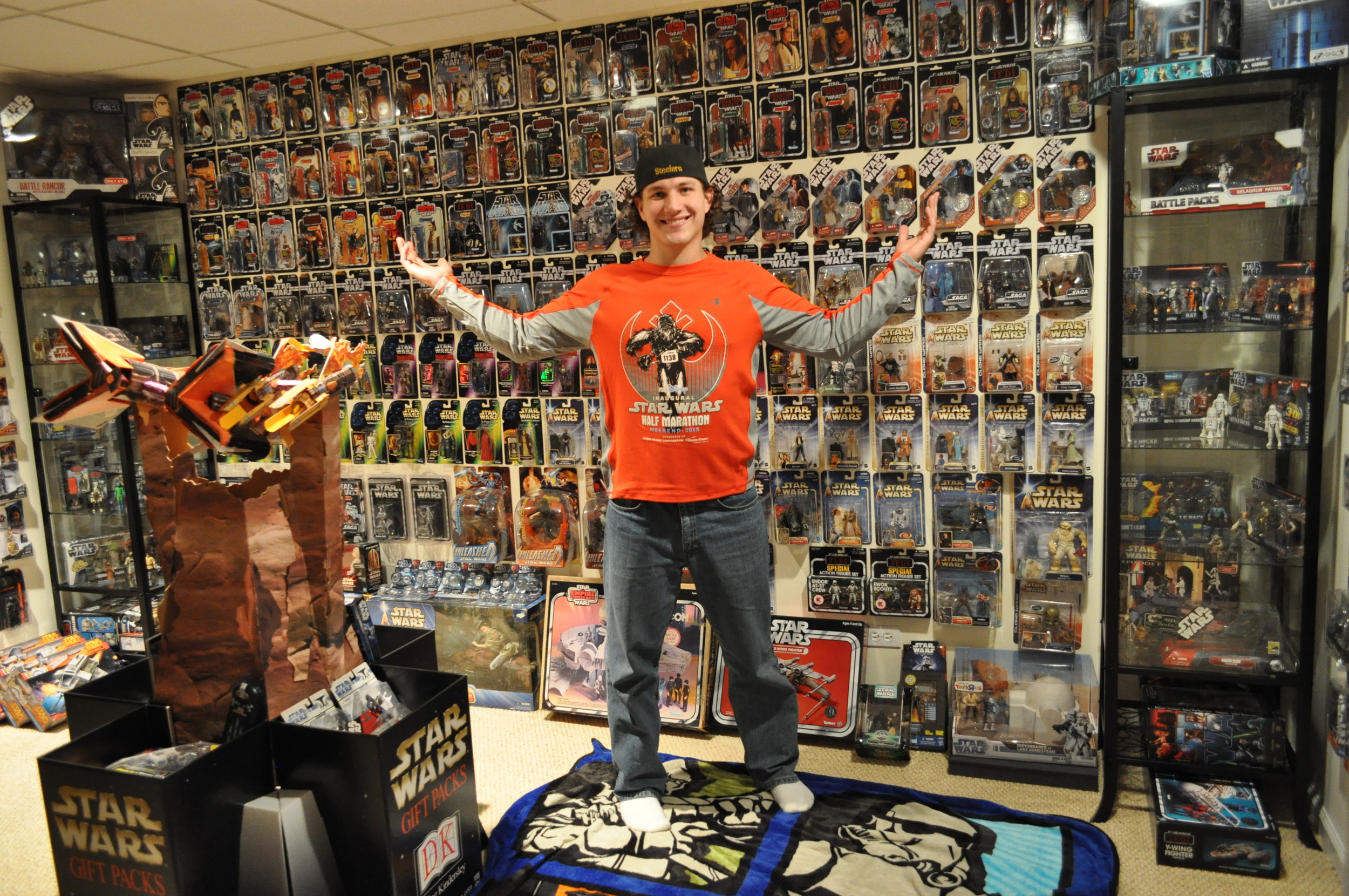 Eric in his Action Figure Room.