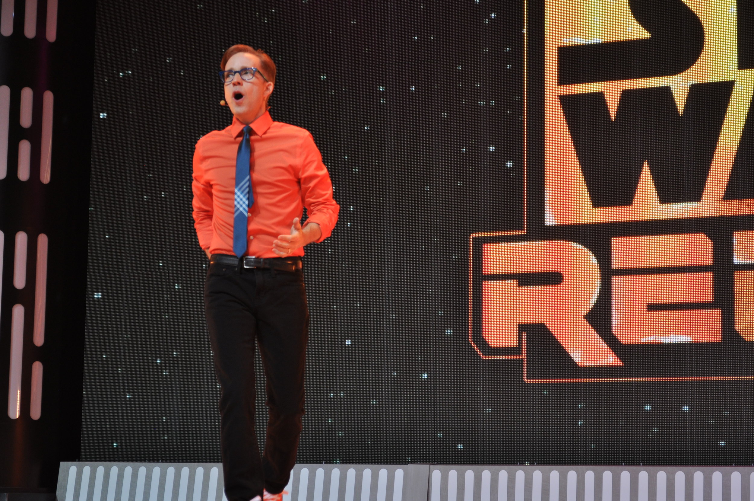 James Arnold Taylor hosts the Star Wars: Rebels show at Star Wars Weekends 2015.