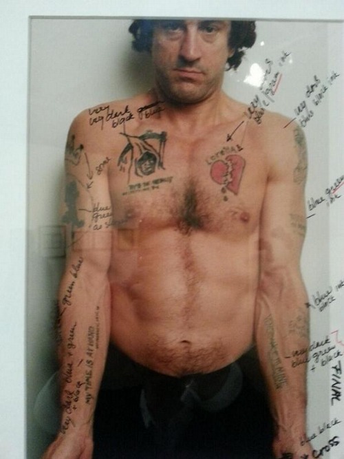 Martin Scorsese overlays potential tattoos for Robert De Niro in Cape Fear