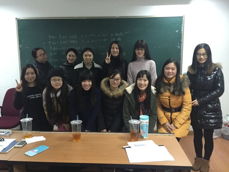  Last day of a five-day training session for graduate RAs in China, January 2016, before the commencement of data collection in spring. The RAs were interviewed and selected for their enthusiasm, communication skills, and time commitment for our work
