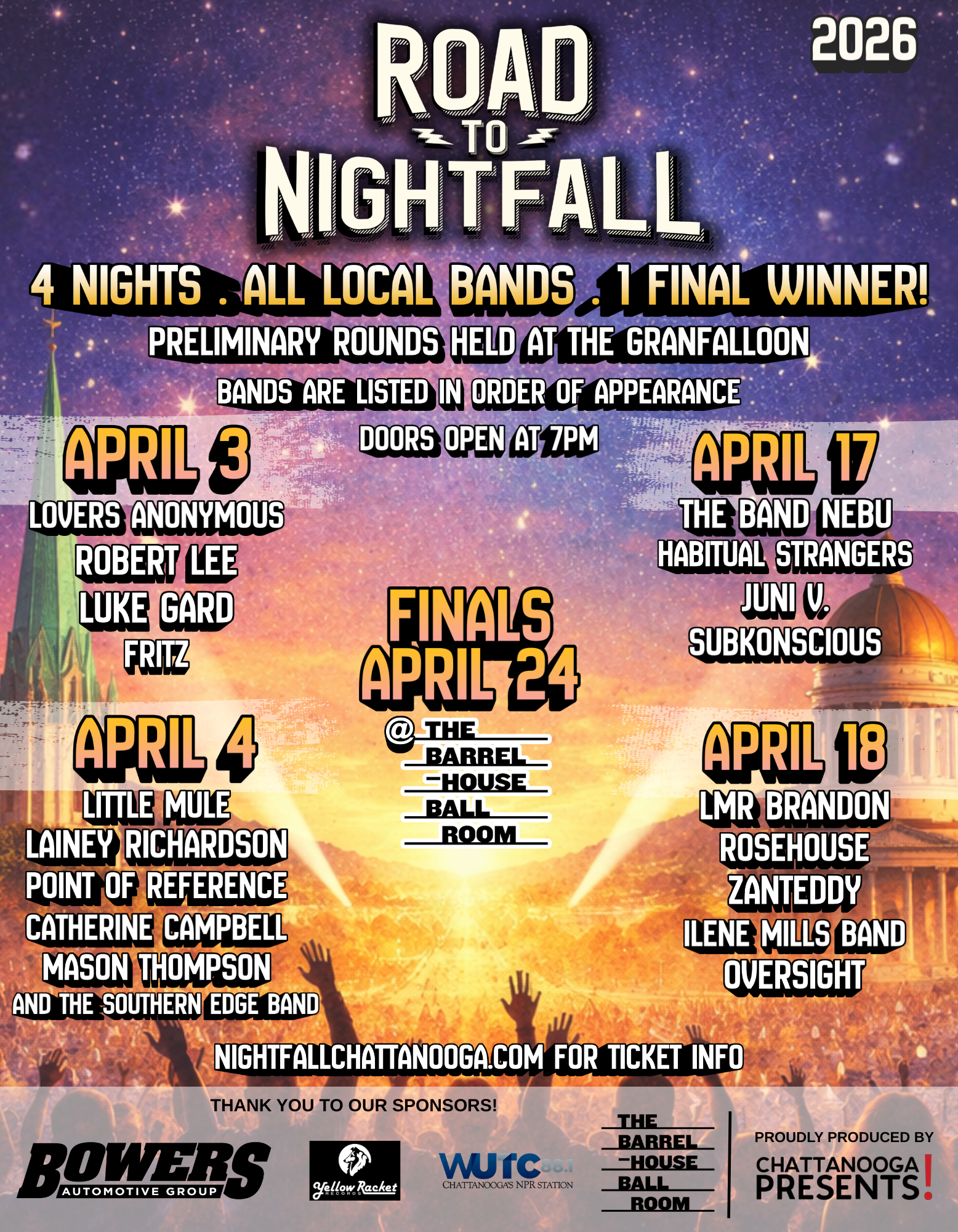 July 10 HEADLINER: 2026 Road to Nightfall Winner