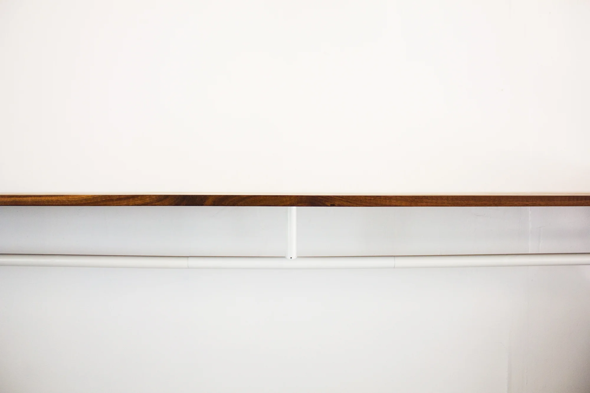 Custom Walnut Hanging Shelves